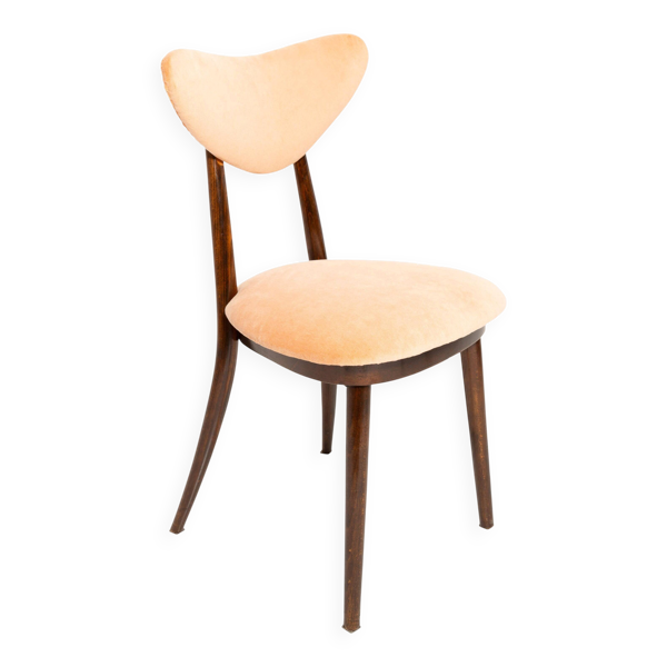 Chaise vintage orange en velours de coton, Europe, années 1960