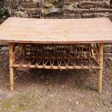 Vintage rattan coffee table