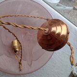 Pendant light rose gold glass paste birds