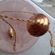 Pendant light rose gold glass paste birds
