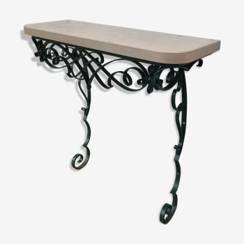Forged iron and marble console in the year 60