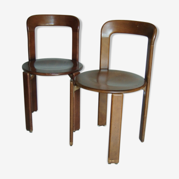 Paire de chaises Dietiker design de Bruno Rey des années 70