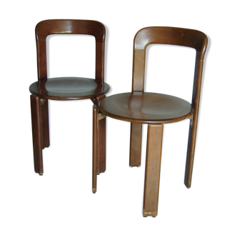 Paire de chaises Dietiker design de Bruno Rey des années 70