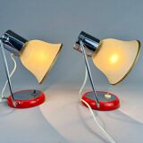 Paire de lampes de table du milieu du siècle, Tchécoslovaquie
