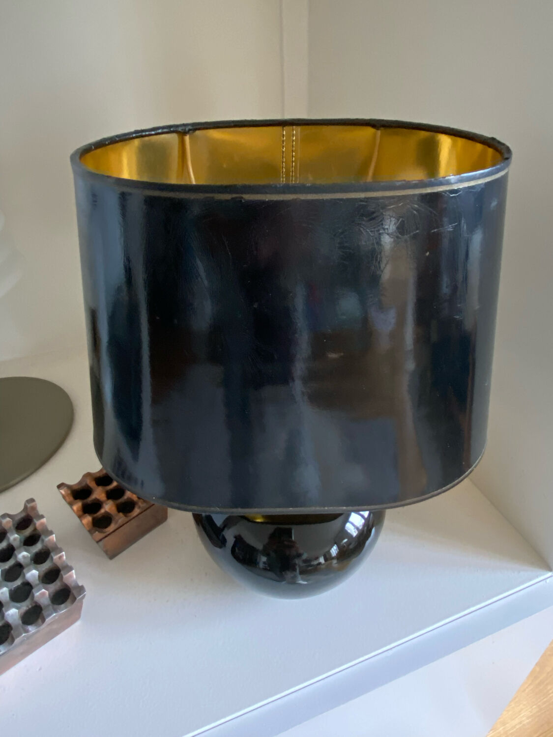 Black ceramic lamp max idlas antique