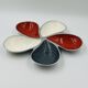 Vintage enamelled solid aluminium aperitif plate Flower 39cm