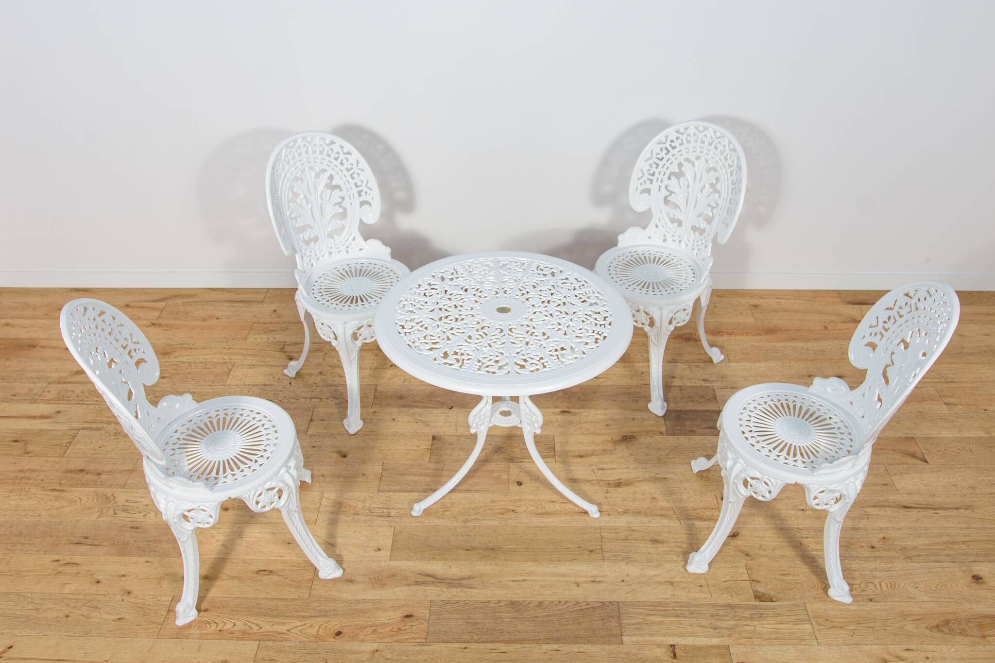 Victorian-Style Aluminium Garden Dining Set, United Kingdom, 1950s