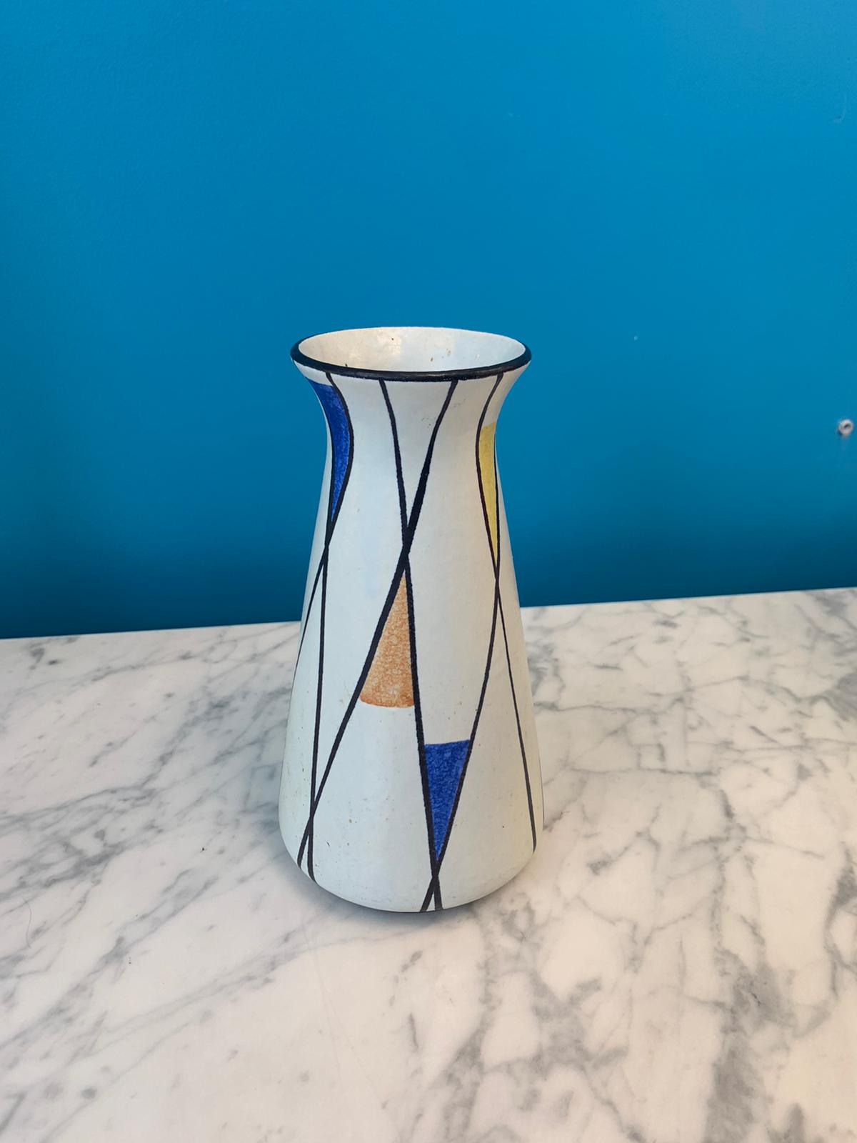 Colored ceramic vase