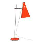 Lampe de table en chrome rouge Josef Hurka, Tchécoslovaquie années 1970