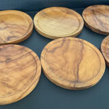 Series of vintage elm magnifying glass