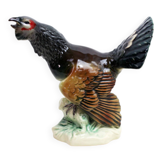 Figurine de coq en céramique