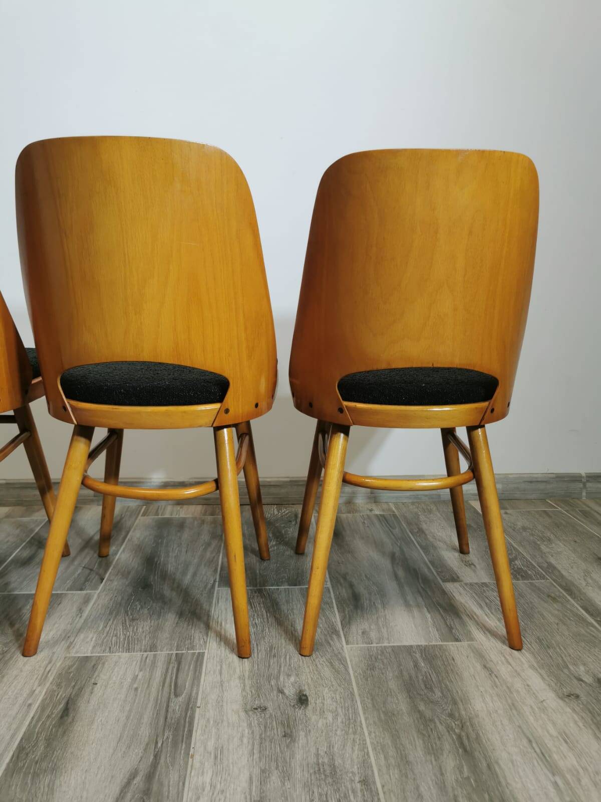 Dining chairs by radomir hoffman for ton, 1950s, set of 4