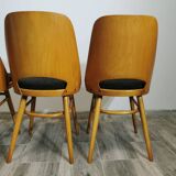 Dining chairs by radomir hoffman for ton, 1950s, set of 4