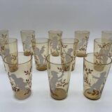 12 enamelled glasses, Mary Gregory, USA, 19th century