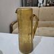 Antique amber glass pitcher engraved with a hunting scene decoration – circa 1