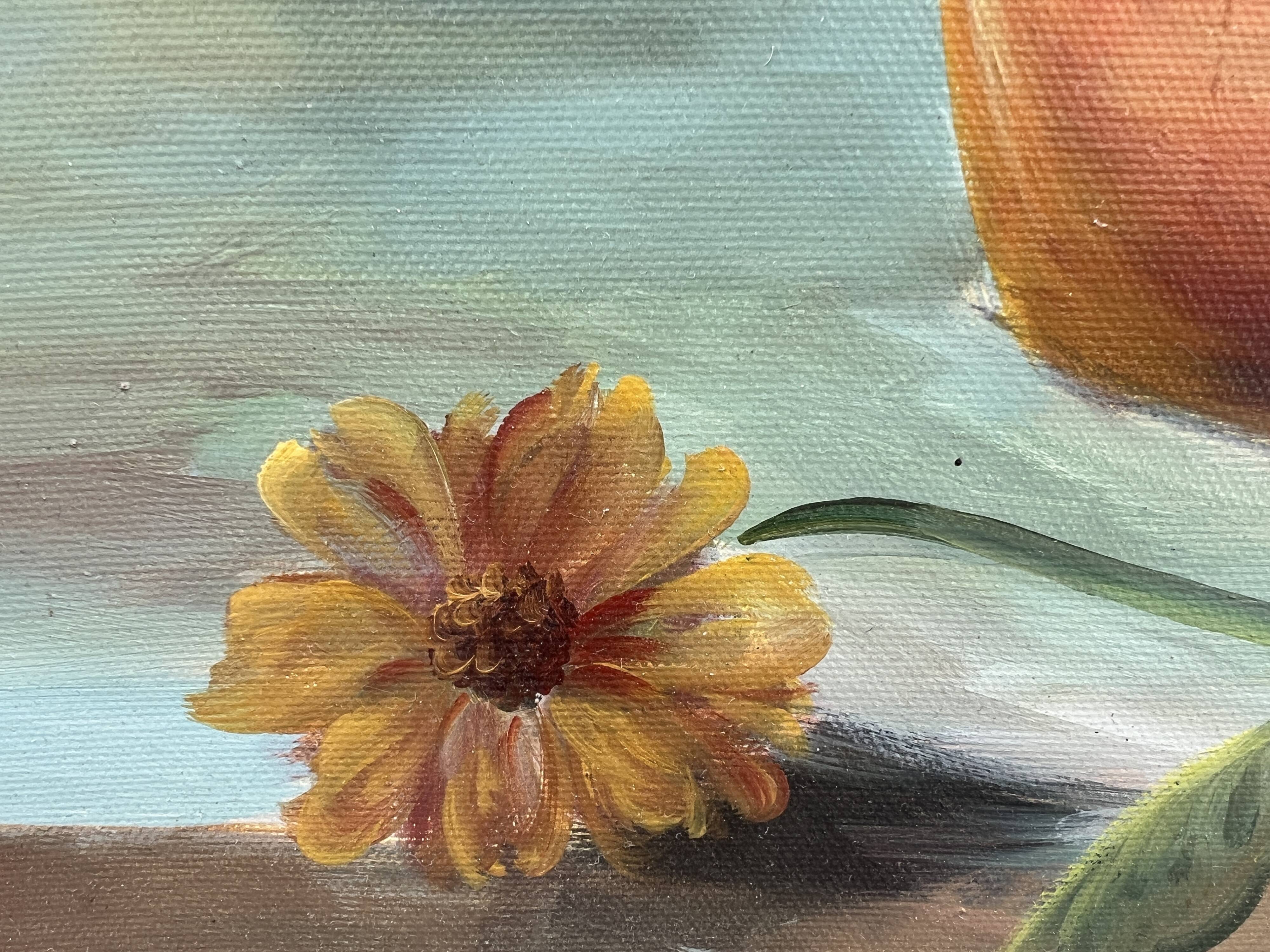 Painting Bouquets of Flowers on Entablature
