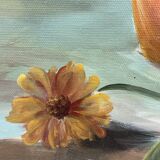 Tableau  Bouquets de fleurs sur entablement