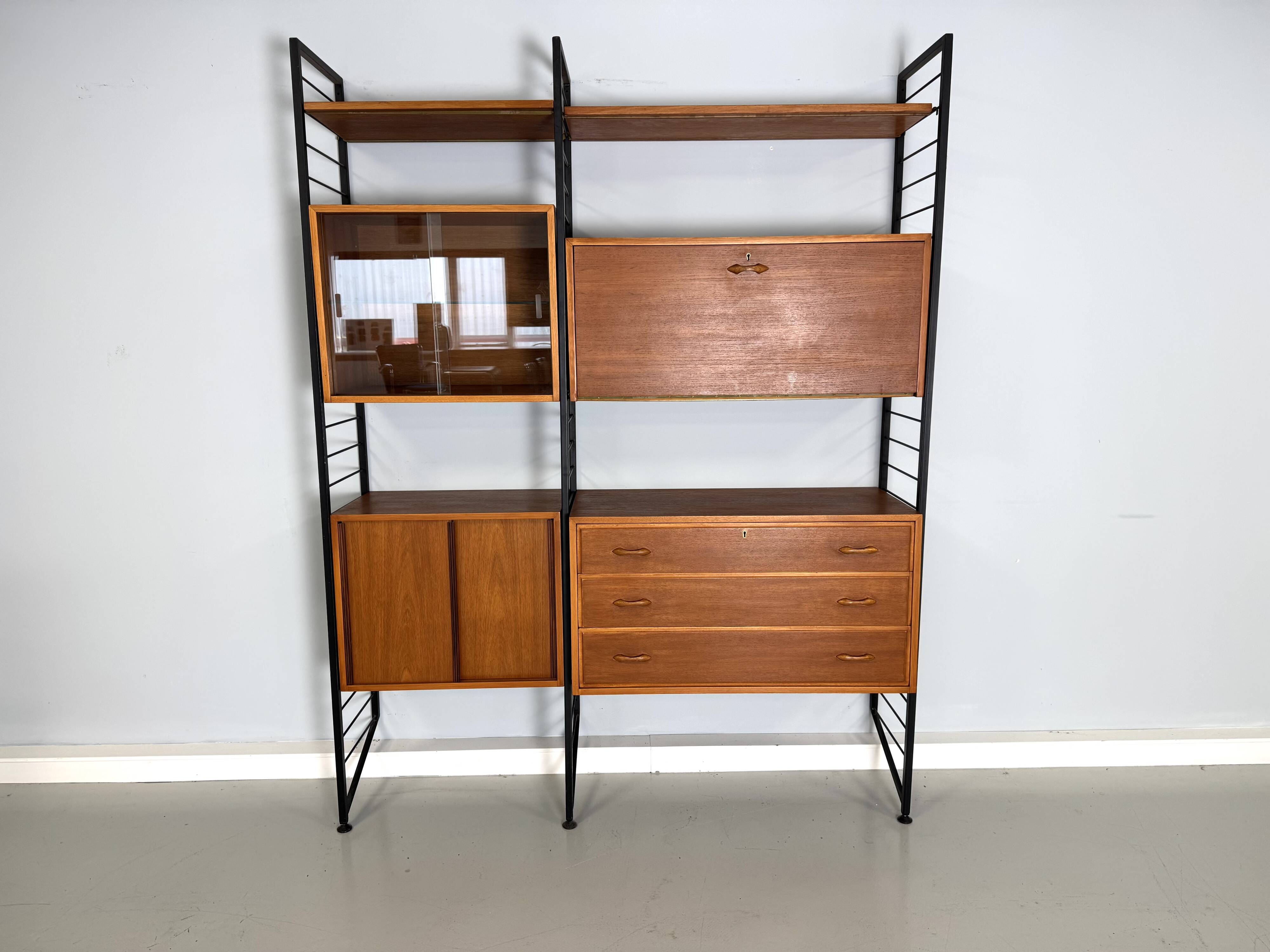 Mid-century "Ladderax" wall system produced by Staples in the UK.