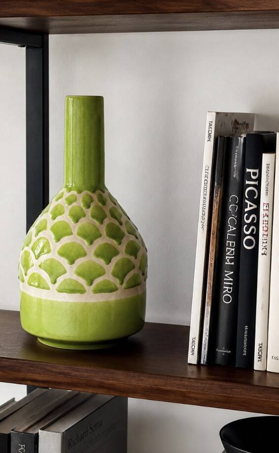 Glazed terracotta vase