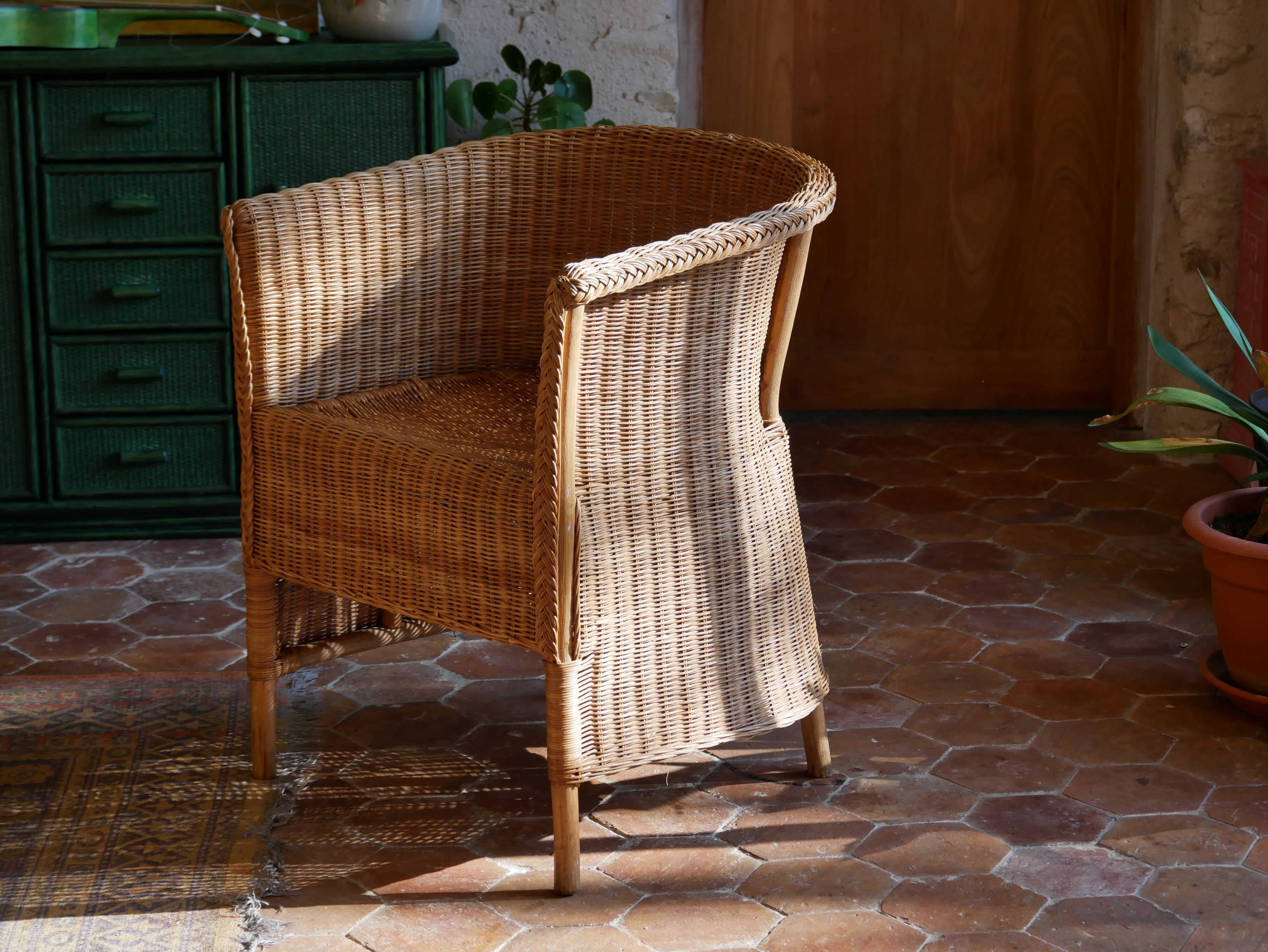 Rattan armchair