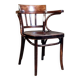 Curved wooden office chair from the 1930s attributed to Thonet.