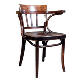 Curved wooden office chair from the 1930s attributed to Thonet.