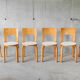 Set of 6 chairs model 66 by Alvar Aalto for Artek