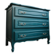 Vintage emerald green chest of drawers