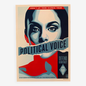 Shepard Fairey « OBEY » Defend Democracy Political Voice