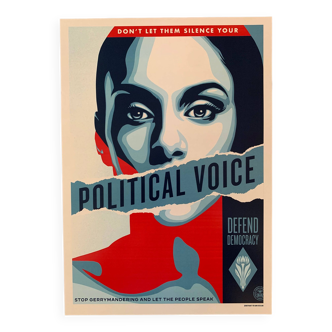 Shepard Fairey « OBEY » Defend Democracy Political Voice