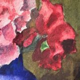 Still life with roses signed Cornillon 20th century