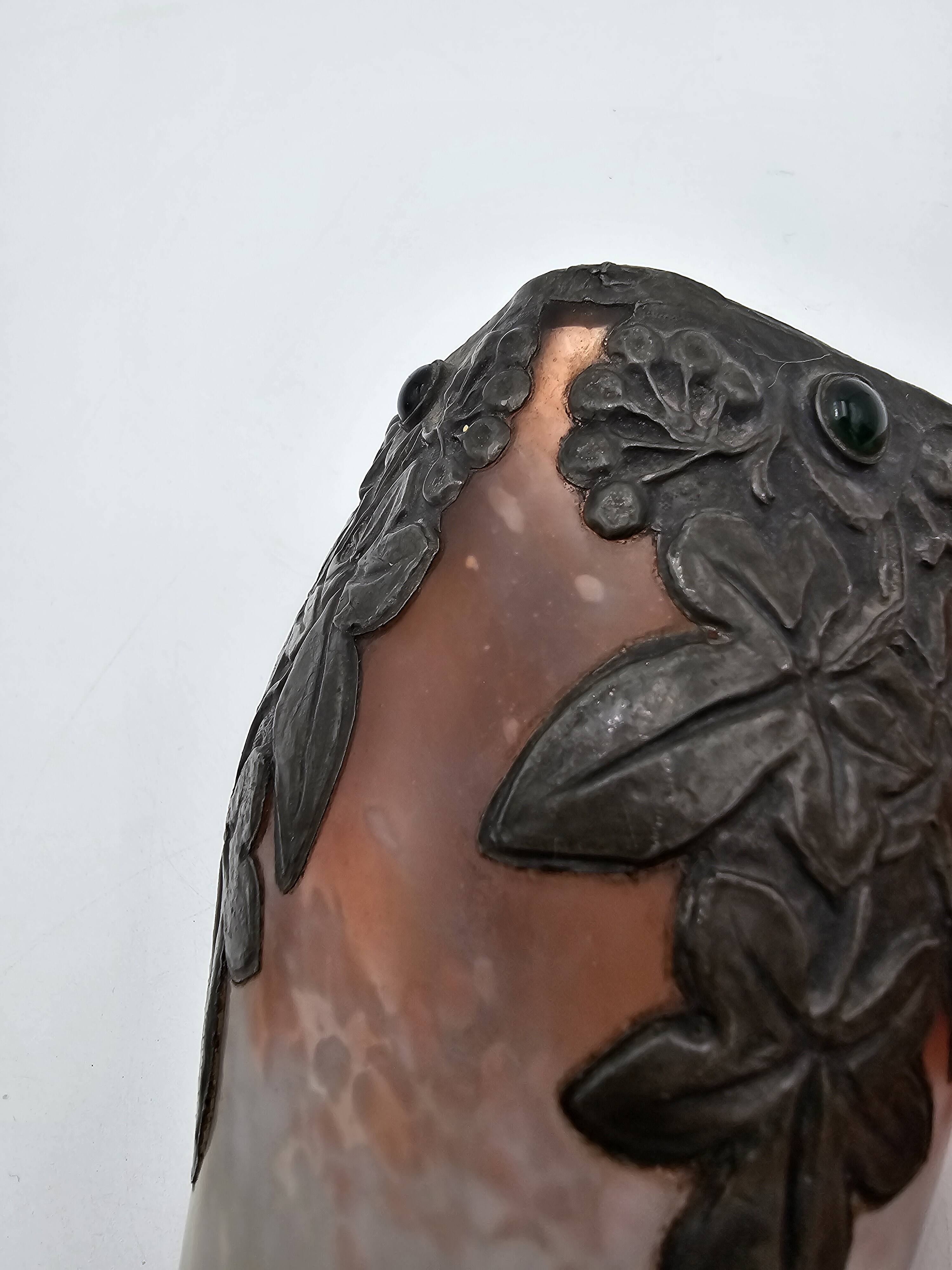 Tevan Margit Art Nouveau Glass Paste Vase