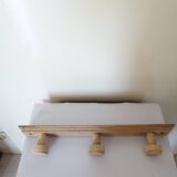 Vintage raw wood wall coat rack