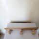 Vintage raw wood wall coat rack