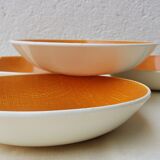 4 shallow sail coral plates salins Deauville