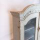 Grey painted hanging glass cabinet in gustavian style from around 1820