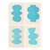 Collection de 4 peintures abstraites col. bleu clair signées Eawy