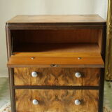 Chest of drawers art deco in walnut