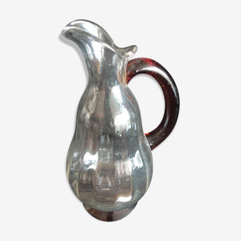 Pitcher/decanter made of two-tone glass