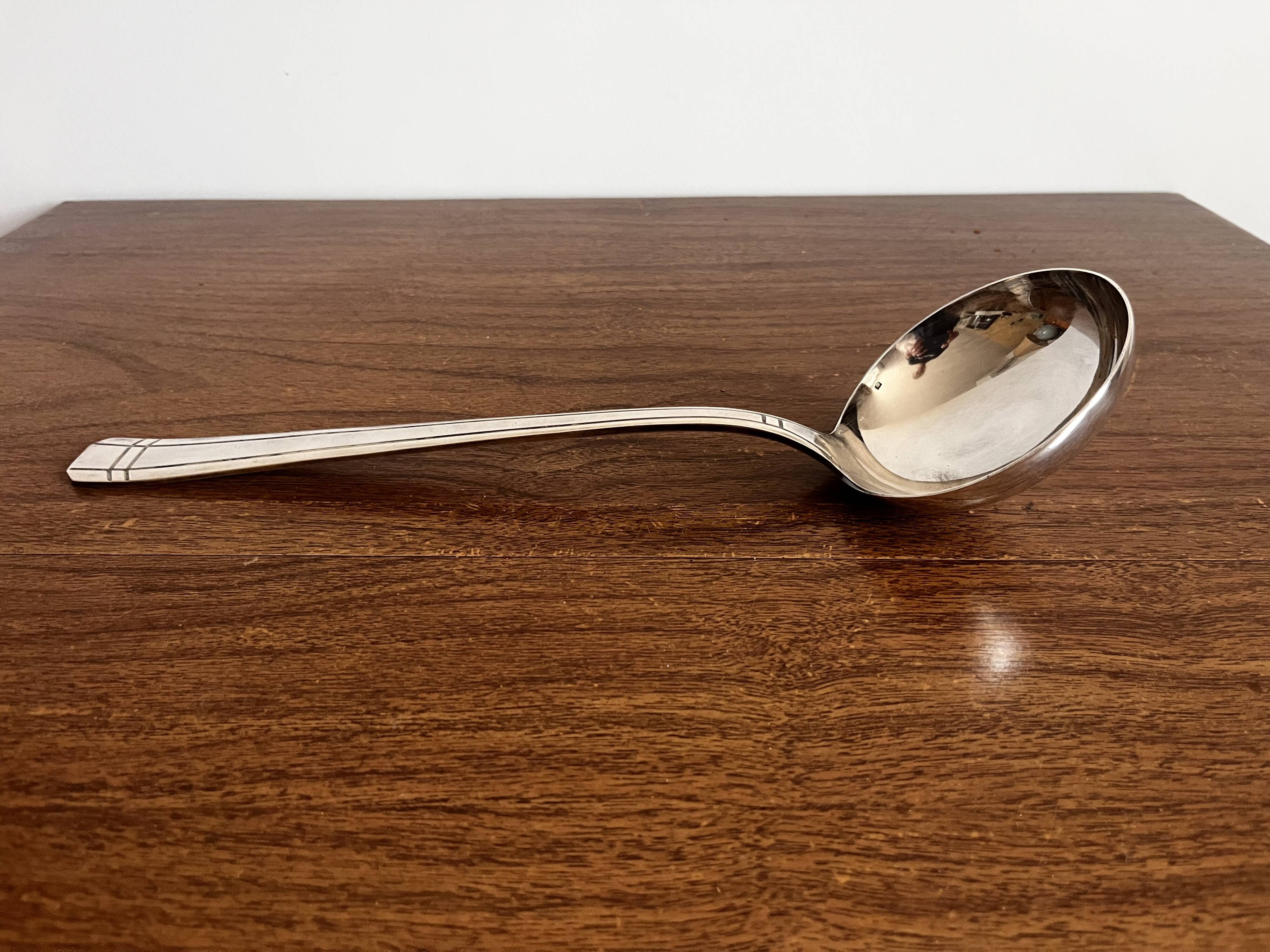 Silver-plated ladle
