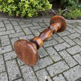 Vintage Wooden Plant Table, Tall Pedestal Side Table, Farmhouse Interior Style, Mid Century Furniture