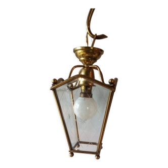 Vintage beveled glass chandelier