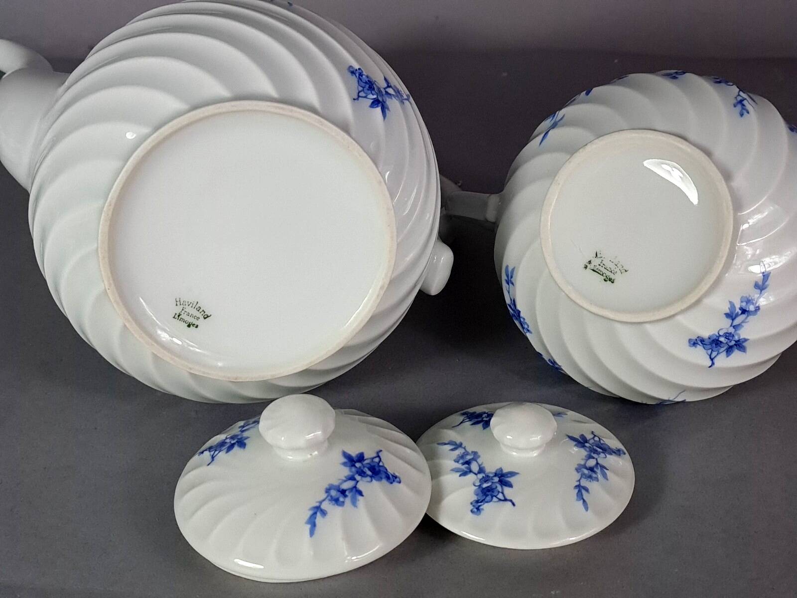 Complete coffee service for 6 people, Haviland Limoges porcelain C649 S
