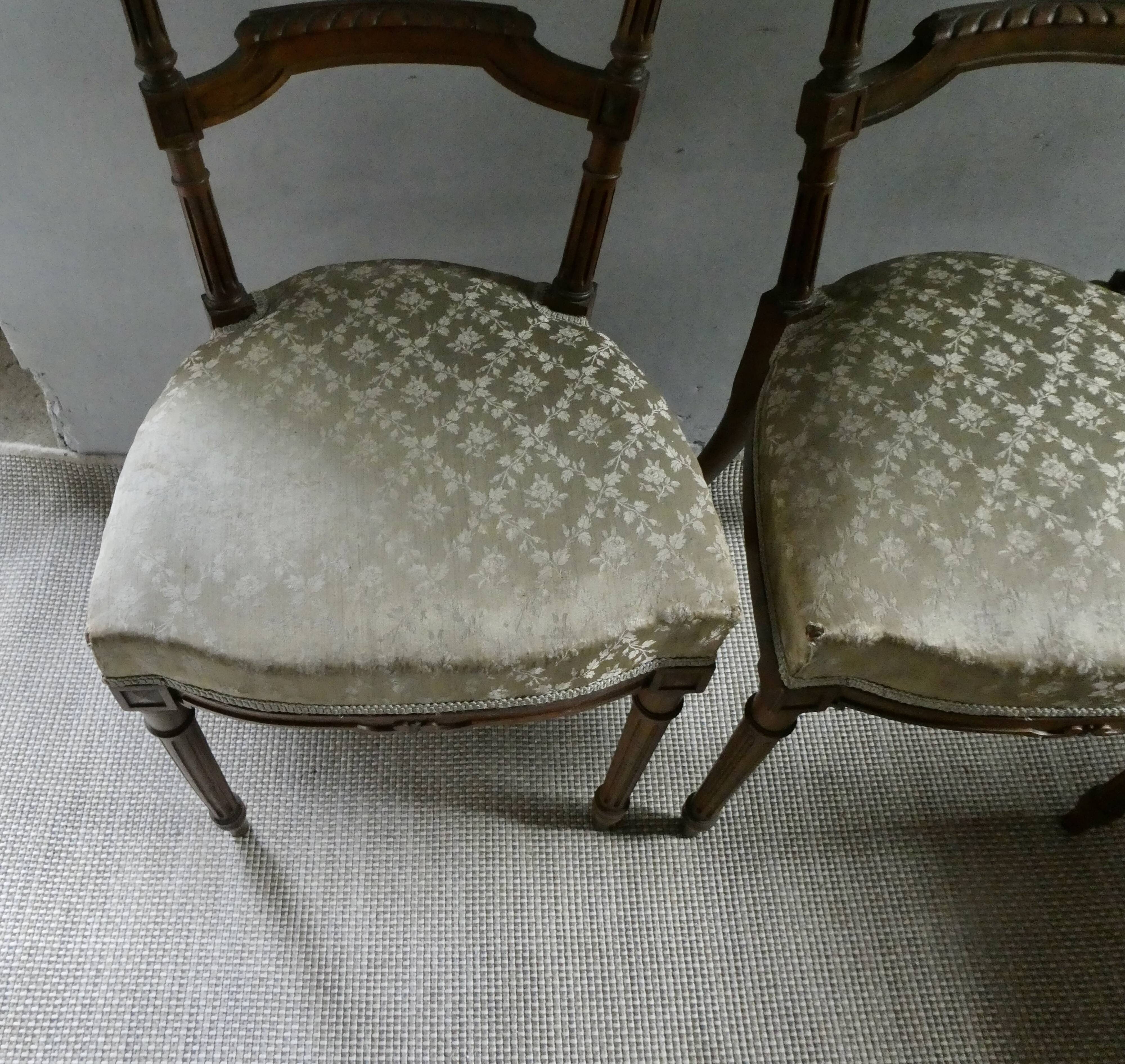 Pair of flying chairs in Louis XVI style