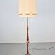 Vintage Scandinavian Floor Lamp in Teak and Brass, 1960s