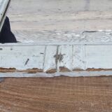 Antique mirror - triptych shelf in Burmese teak