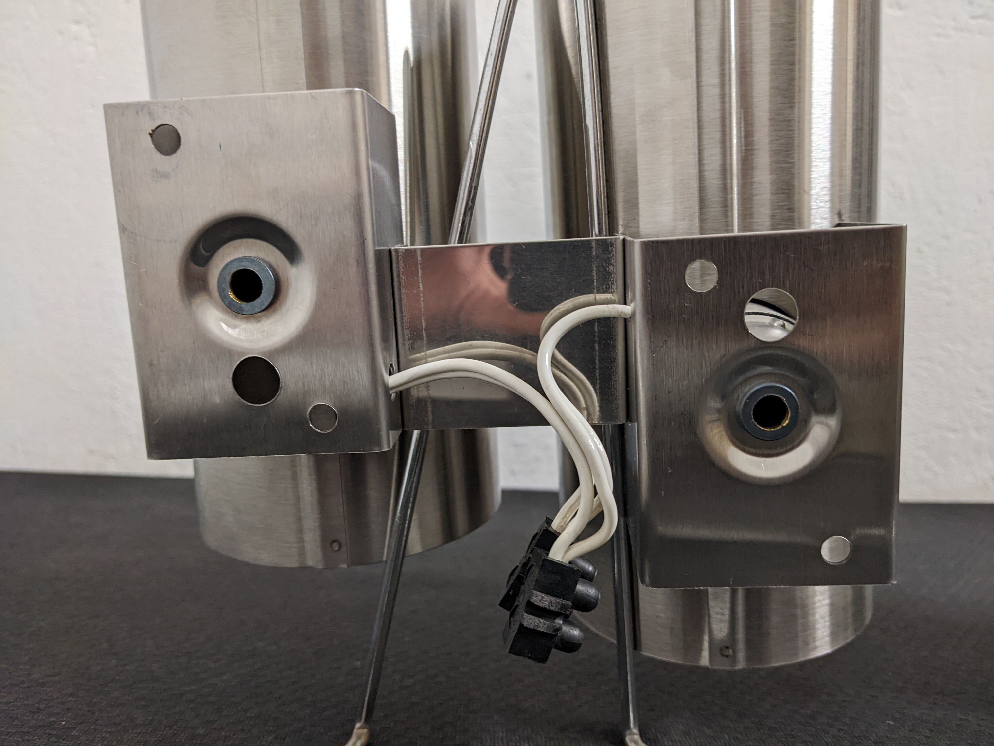 Pair of double wall lamps space age of the 60s/70s