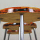 Ensemble de 3 tabourets en acier tubulaire chromé Bauhaus par Robert Slezak, années 1930