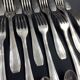 Vintage design silver metal cutlery set