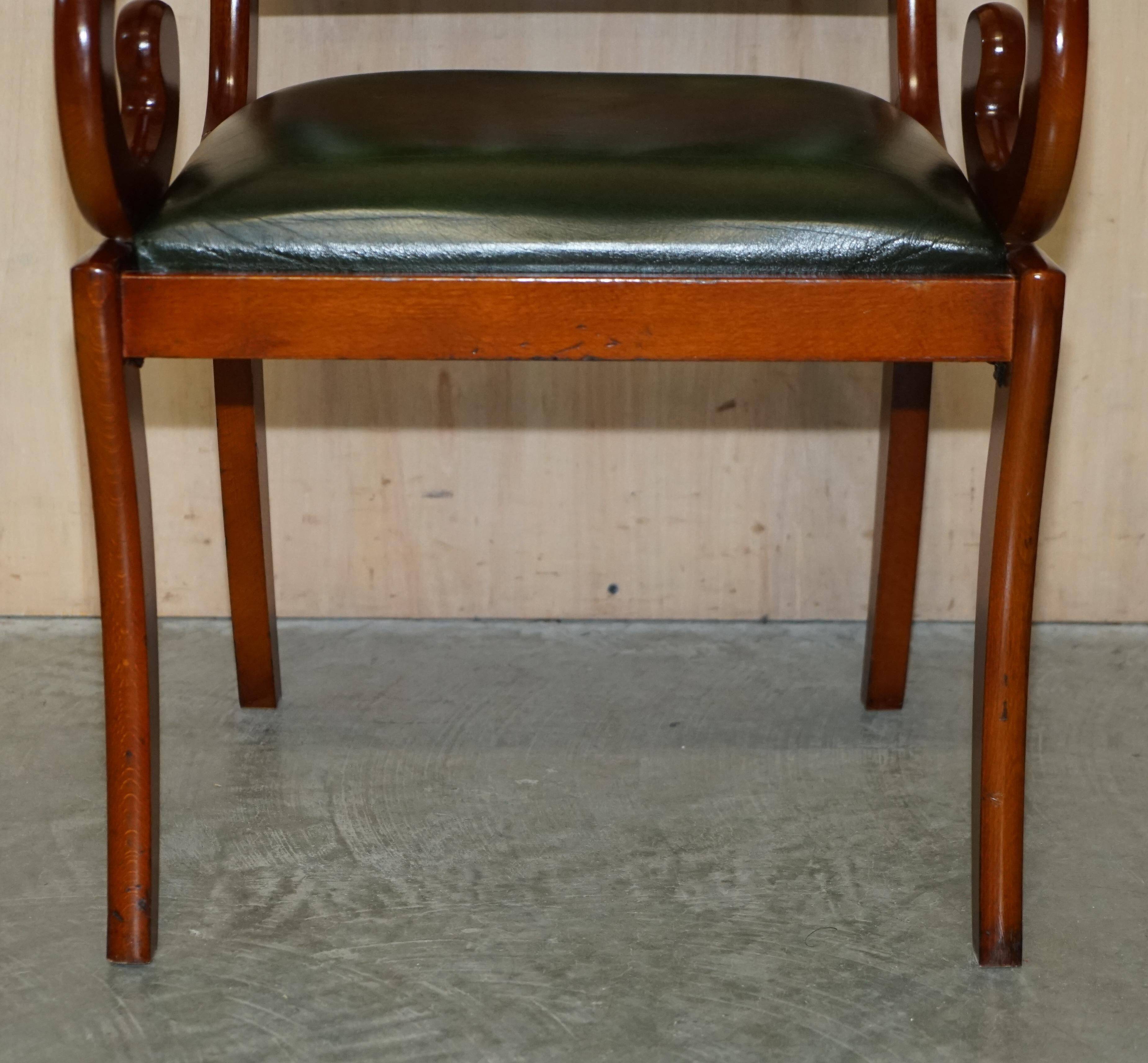 Chesterfield upholstered leather office chair, Victorian style
